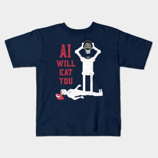 AI will eat you Kids T-Shirt